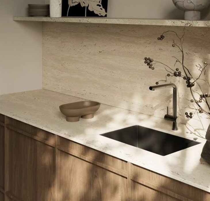 Romano Travertine kitchen countertop
